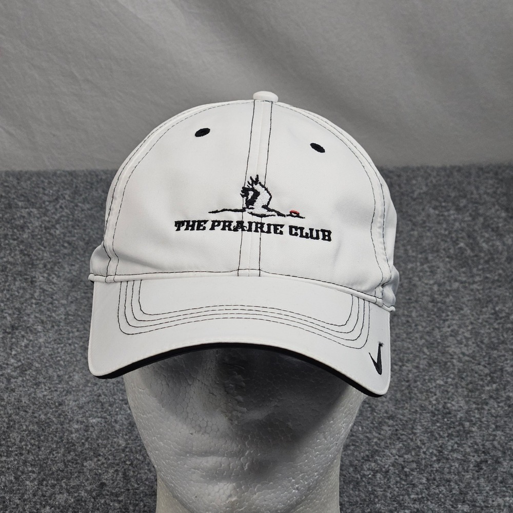 Nike Golf Hat White Prairie Club Nebraska Embroidered Logo‎ Dadcore Athleisure